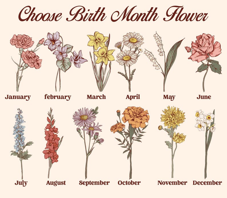 Personalized Gifts for Mom, Custom Grandma's Garden, Birth Month Flower Night Light, Mother's Day Gift Grandma Gifts, Mom Birthday Gifts