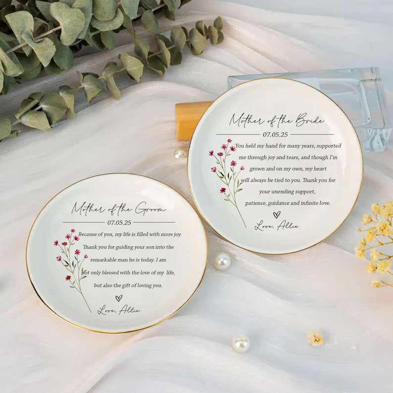 Mother's Of Groom Bride Dish, Rings Dish, Gift From Bride, Gift From Daughter, To My Mother On My Wedding Day, Wedding Bridal Party Gifts