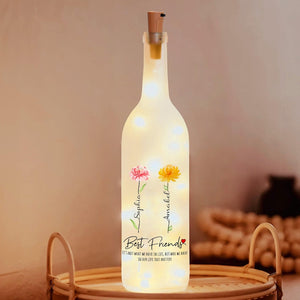 Personalized Best Friends Bottle Lamp, Best Friend Birthday Gifts For Women, Friends, Besties, Sister Gifts, Friendship Night Light Gifts