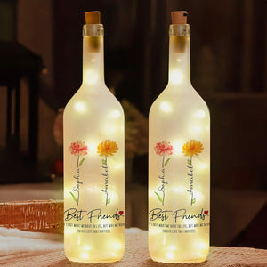 Personalized Best Friends Bottle Lamp, Best Friend Birthday Gifts For Women, Friends, Besties, Sister Gifts, Friendship Night Light Gifts