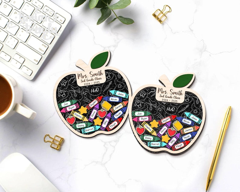 Teacher Apple Magnet, Back To School Gift For Teacher, Teacher Gifts, Teacher 3D Fridge Magnet, Teacher Shaker Magnet, Teacher Appreciation