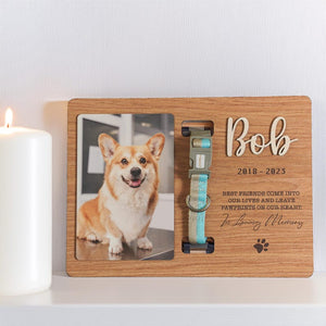 Memorial Pet Collar Sign, Dog Memorial Wood Frame With Collar Holder, Dog Memorial Gifts,Pet Loss Gifts,Pet Sympathy Gift,Pet Loss Gift