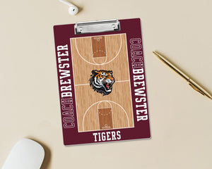 Personalized Basketball Coach Clipboard: Custom Team Logo, End of Season Gift