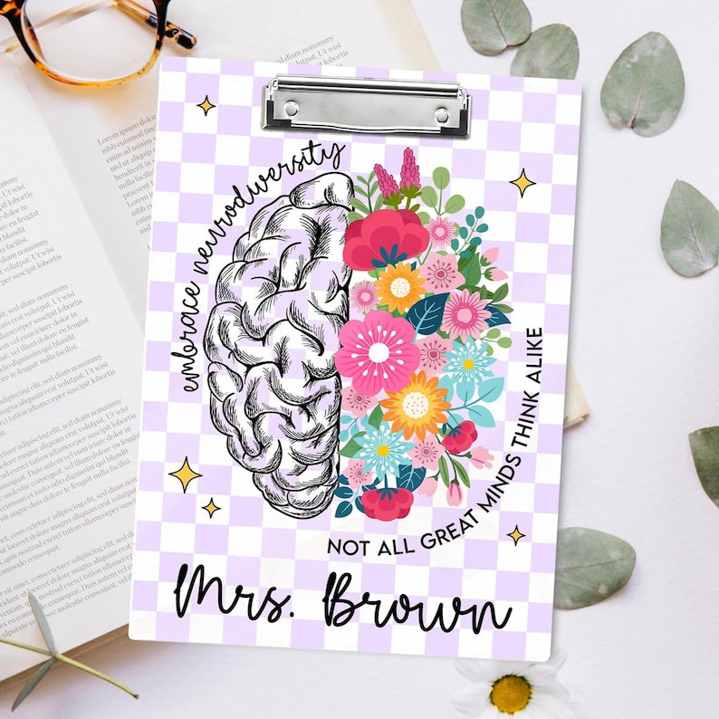 Personalized SPED Teacher Gifts, Special Education Clipboard, Special Ed Teacher Gift, Embrace Neurodiversity, School Counselor Gift
