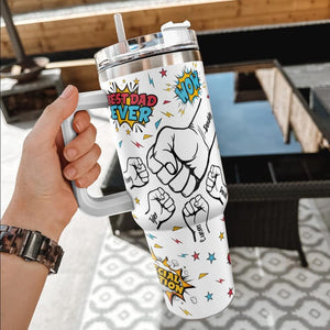 Best Dad Ever Tumbler With Kids Names, Birthday Gift for Daddy, Personalized Tumbler for Dad, Fathers Day Gift, Dad Tumbler, Gift For Him