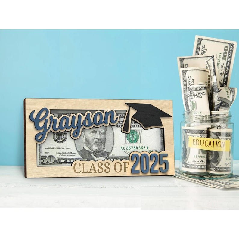 Personalized Graduation 2026 Money Holder Gift, Custom Gift for Grad Student, Gift for High School Senior, Custom Grad Name Cash Holder