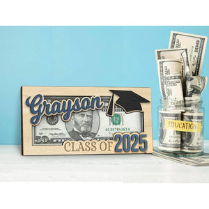 Personalized Graduation 2026 Money Holder Gift, Custom Gift for Grad Student, Gift for High School Senior, Custom Grad Name Cash Holder