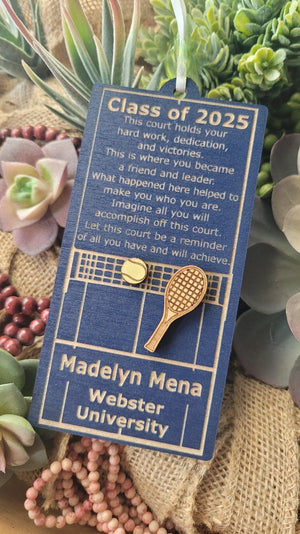Tennis Senior Night Gift + Banquet Bouquet Tag + Homecoming Event + Christmas Ornament + Coach Mom Goodie Bag Present + Keepsake