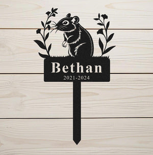 Custom Gerbil Memorial Stake,Personalized Gerbil Name Garden Decor,Gerbil Metal Sign,Rat Grave Marker,Pet Keepsake Gift,Gerbil Lover Gift