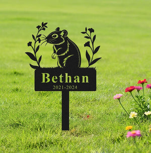 Custom Gerbil Memorial Stake,Personalized Gerbil Name Garden Decor,Gerbil Metal Sign,Rat Grave Marker,Pet Keepsake Gift,Gerbil Lover Gift