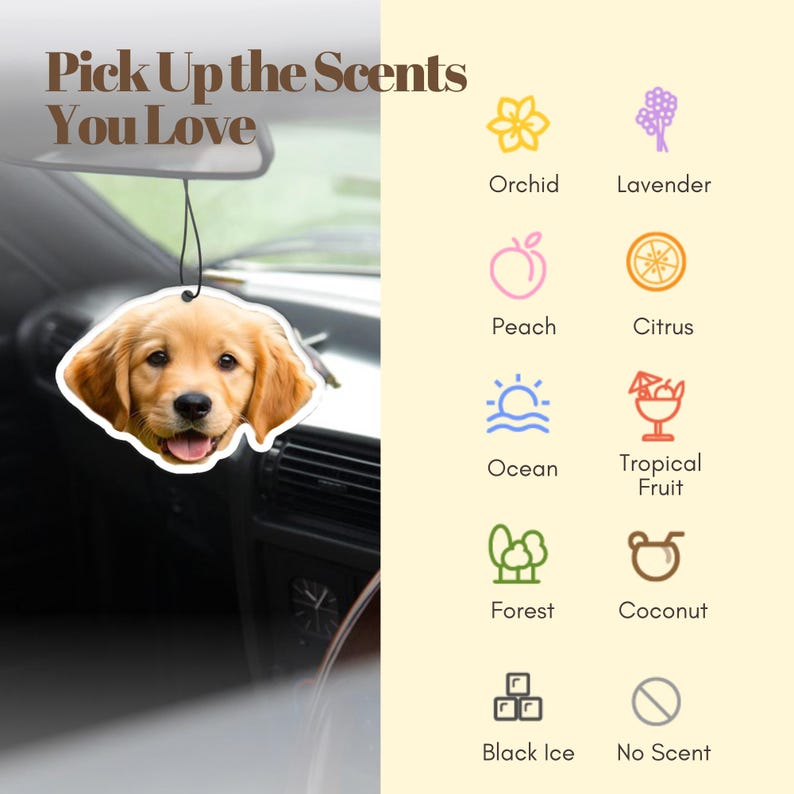 Personalised Air Freshener from Photo - Custom Car Air Freshener With Picture - Car Accessory for Dad