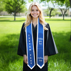 Custom Graduation Stole: Personalized Text & Logo, Class of 2026