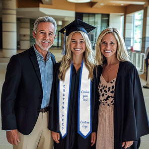 Custom Graduation Stole: Personalized Text & Logo, Class of 2026