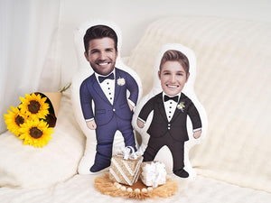 Personalized Grooms Face Pillow, Custom Photo Doll for Bachelor Party, Hen Party Pillow Doll, Funny Wedding Gift, Hen s Party Decor