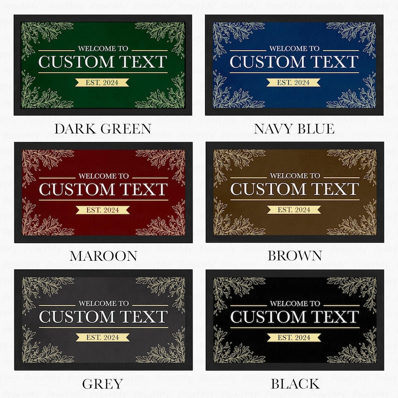 Custom Bar Accessory Set | Rubber Bar Mat, Premium Cork Coasters & Steel Bottle Opener Bar Blade | Personalised Name Runner Multiple Colours