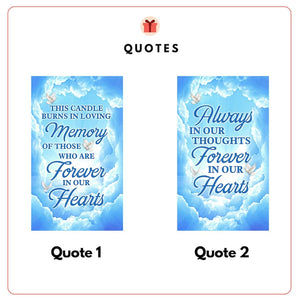 Forever In Our Hearts - Candle Light Custom Memorial Photo Candle, Personalized Upload Photo Remembrance Candle LED Light