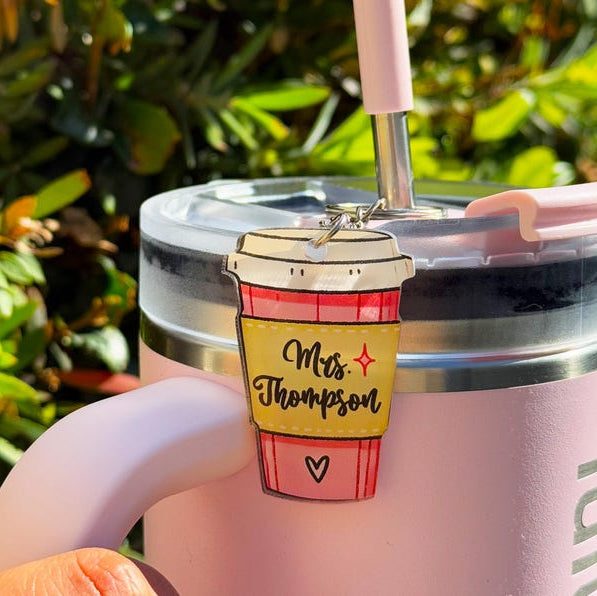 Custom Teacher Keychain, Pencil, Apple, Rainbow, Coffee Shapes, Cute Teacher Appreciation Gift, Personalized Teacher Graduation Gift