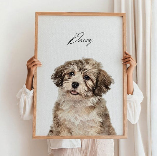 Custom Watercolor Portraits Using Pet Photo Personalized Dog Painting Dog Portraits Cat Portraits Pet Memorial Gifts Custom Pet Memorial Art