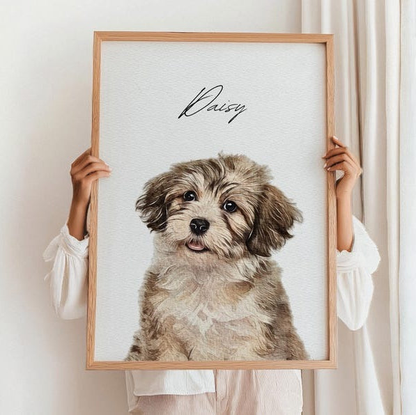 Custom Watercolor Portraits Using Pet Photo Personalized Dog Painting Dog Portraits Cat Portraits Pet Memorial Gifts Custom Pet Memorial Art