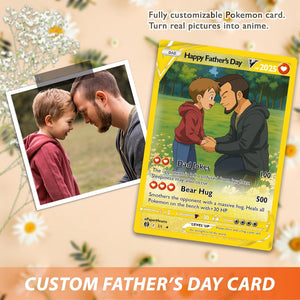Father's Day Custom Trainer Card – Personalized Anime-Style Trading Ca
