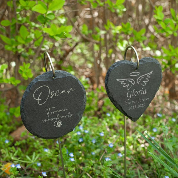 Custom Pet Memorial Garden Stone, Personalized Dog Memorial Garden Stone,Pet Remembrance Gift,Honor Your Beloved Cat or Dog,Pet Grave Marker