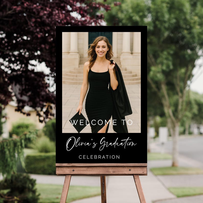 Graduation Party Sign - Photo Graduation Welcome Sign - Graduation Decor 2025