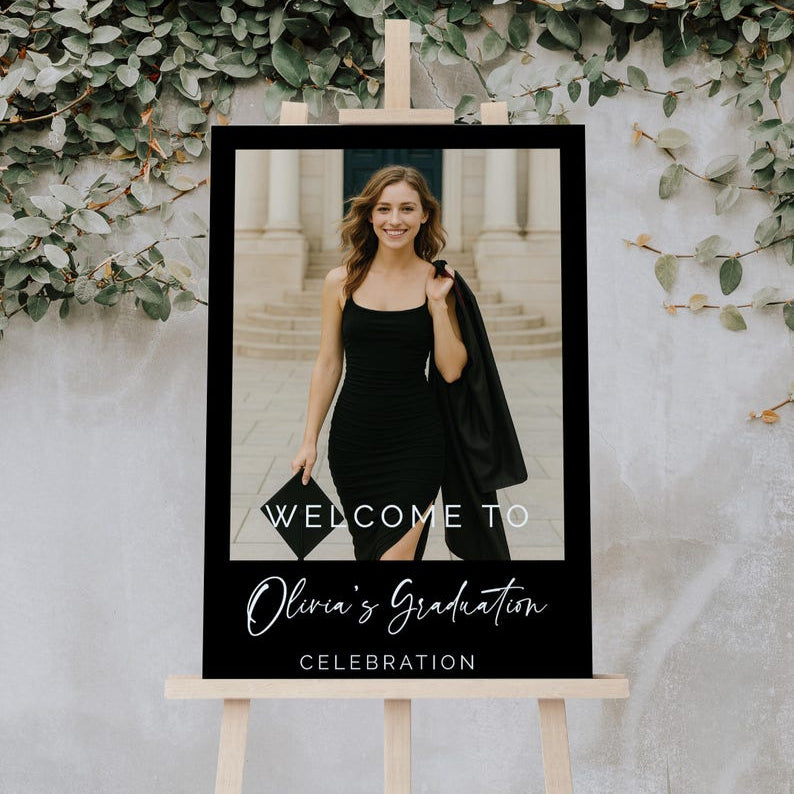Graduation Party Sign - Photo Graduation Welcome Sign - Graduation Decor 2025