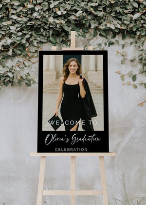 Graduation Party Sign - Photo Graduation Welcome Sign - Graduation Decor 2025