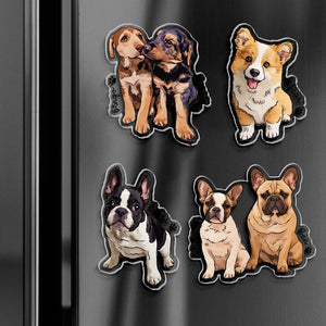 Personalized Pet Lovers Gifts, Custom Pet Portrait Magnet, Pet Photo Magnet, Custom Dog Photo Magnet, Mother's Day Gift For Dog Mom