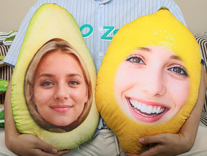 Personalized ugly fruit pillow, customized unique face pillow, funny pillow, face pillow, customized pet face pillow, birthday gift for him