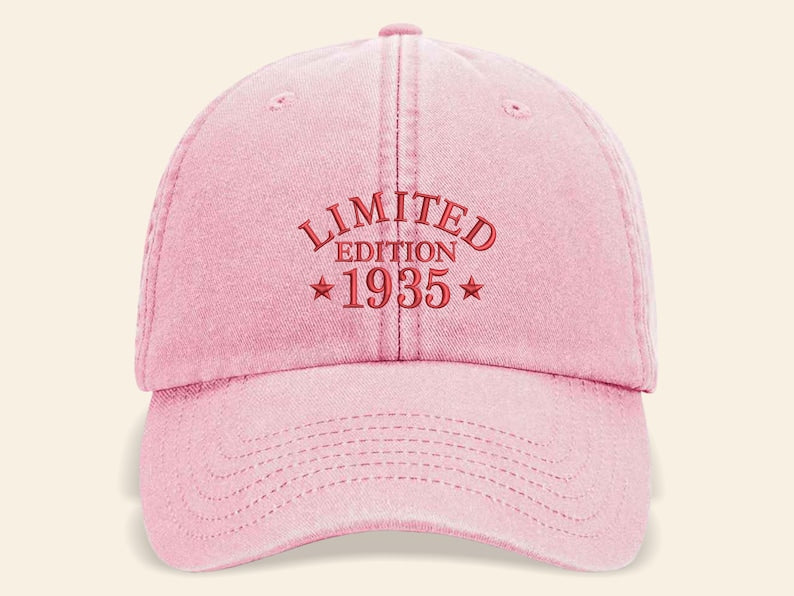 Custom Birthday Hat, Embroidered Age Cap, Personalized 50th 60th 70th Birthday Gift, Custom Year Mom/Dad Hats, Milestone Birthday Cap Gifts