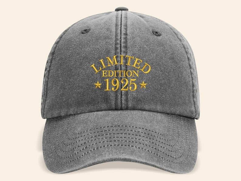 Custom Birthday Hat, Embroidered Age Cap, Personalized 50th 60th 70th Birthday Gift, Custom Year Mom/Dad Hats, Milestone Birthday Cap Gifts