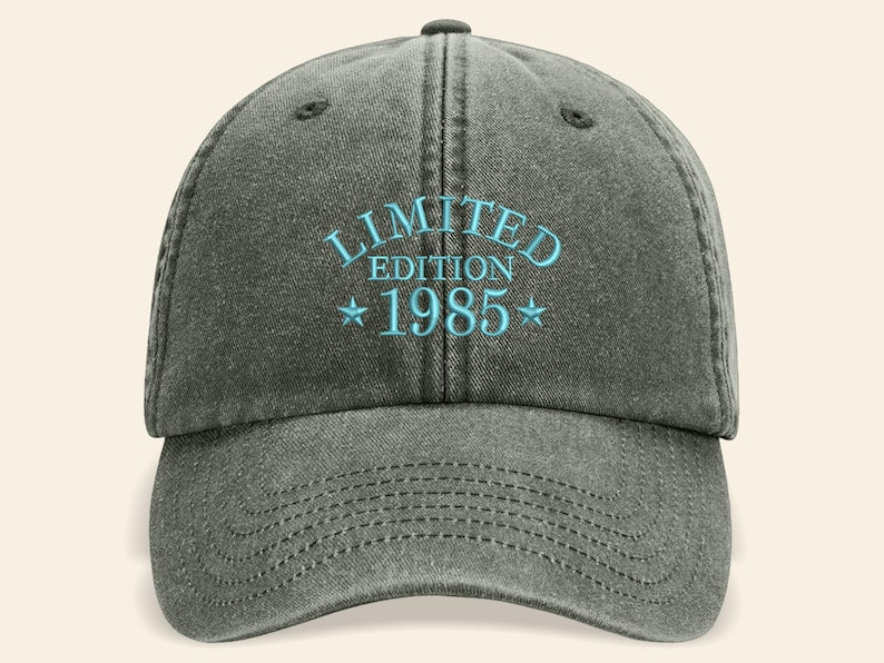 Custom Birthday Hat, Embroidered Age Cap, Personalized 50th 60th 70th Birthday Gift, Custom Year Mom/Dad Hats, Milestone Birthday Cap Gifts