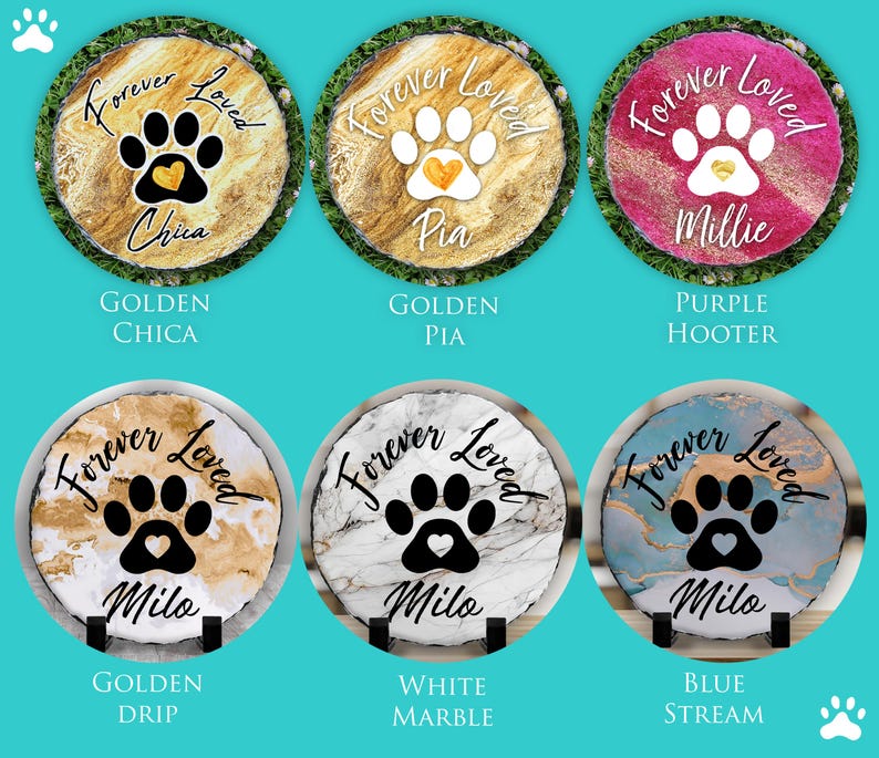 Garden Pet Memorial Stone, Handcrafted Tribute for Dogs & Cats, Pet Loss Sympathy Gift