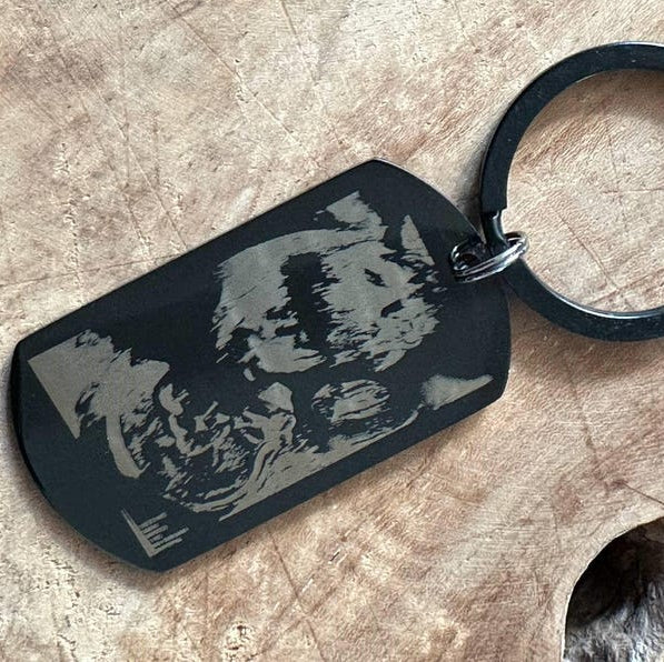 Personalized Ultrasound Keychain, Sonogram, Bump keyring, Baby Scan Gift, Bump keyring, Dad Birthday Gift from Bump