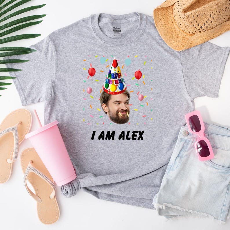 Funny Birthday Shirt, Birthday Photo Shirts, Matching Birthday Party Group Shirt, Custom Face Birthday Shirt, Custom Photo Shirt, Face Shirt