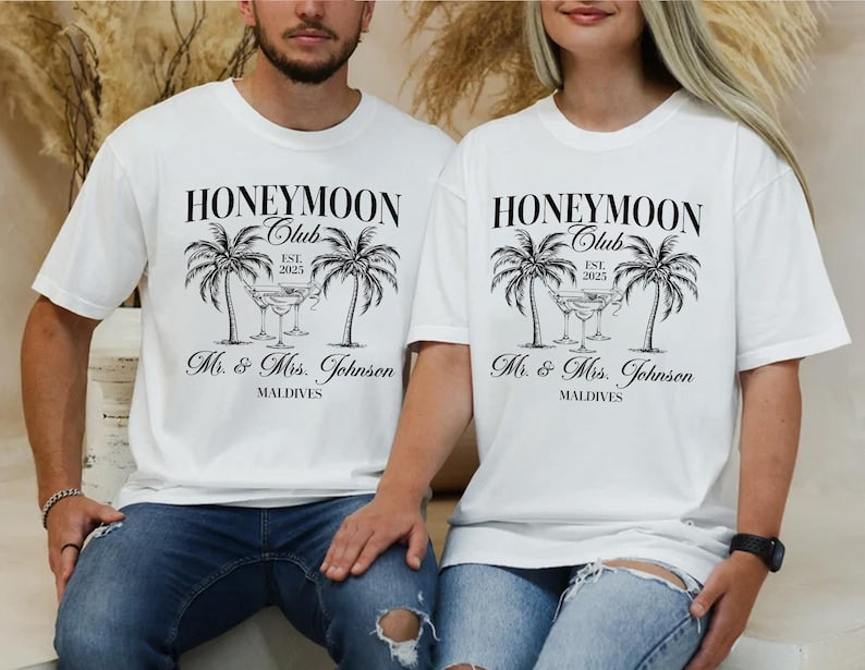 Couples Honeymoon Vacation Shirts, Mr and Mrs Matching Shirts, Just Married Shirt, Hubby Wifey Shirts, His & Hers Gifts, Honeymoon Vibes Tee