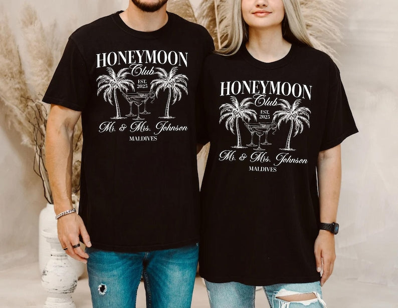 Couples Honeymoon Vacation Shirts, Mr and Mrs Matching Shirts, Just Married Shirt, Hubby Wifey Shirts, His & Hers Gifts, Honeymoon Vibes Tee