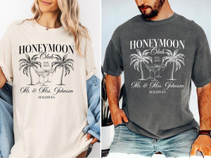Couples Honeymoon Vacation Shirts, Mr and Mrs Matching Shirts, Just Married Shirt, Hubby Wifey Shirts, His & Hers Gifts, Honeymoon Vibes Tee