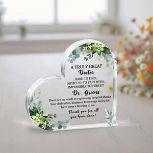 Personalised Doctor Gift Custom Acrylic Plaque, Appreciation Doctor Gift, Doctor Retirement Gift, Doctor Leaving Gift, Thank You Gift Doctor
