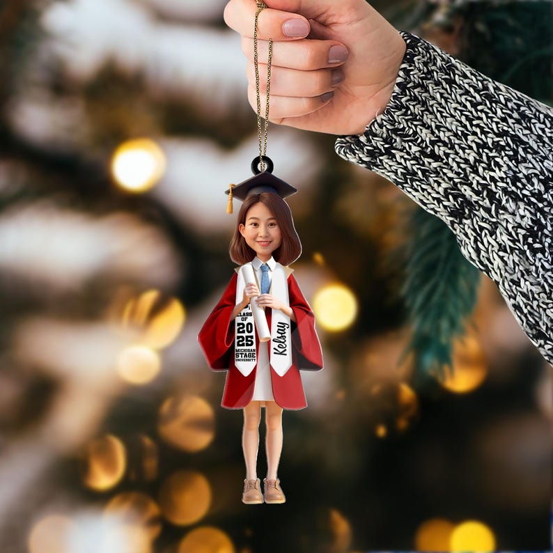 Personalized Graduation Ornament: Class of 2025 Keepsake