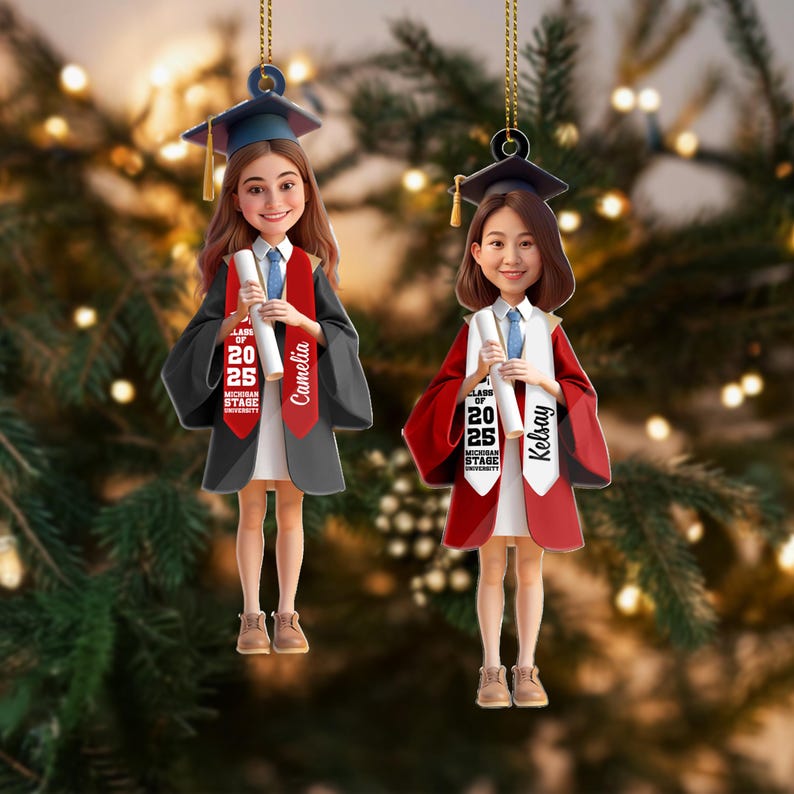 Personalized Graduation Ornament: Class of 2025 Keepsake