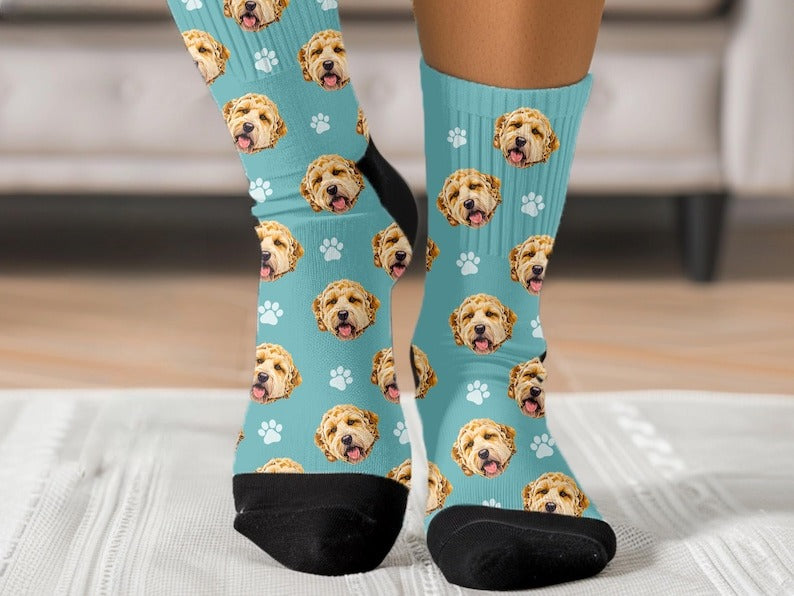 Custom Pet Photo Socks Personalized Pet Socks Custom Dog Socks Custom Cat Socks Fathers Day Gifts Cat Dad Gift Dog Dad Gifts Dog Face Sock