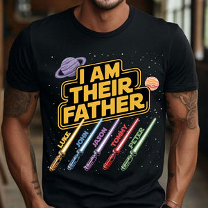 Personalized Fathers Day T-Shirt, I Am Their Father Shirt, Custom Dad Shirt With Kids Names, Father's Day Gift, Dad Shirt