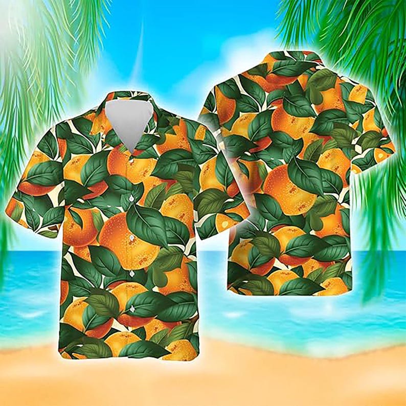 Fruit Hawaiian Shirt for Men, Tropical Strawberry, Kiwi, Avocado Shirt, Tropical Fruit Shirt Men, Upload Photo Summer Hawaiian Shirt, Beach Vacation Tee