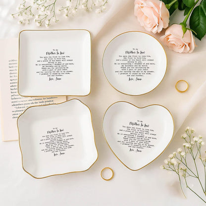 To My Mother in Law On Wedding Day, Custom Jewelry Dish For Mother Of The Groom, Future Mother In Law Ring Dish, Mother Mother's Day Gift