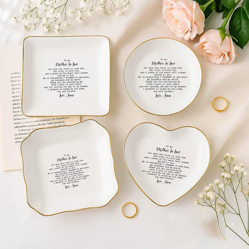 To My Mother in Law On Wedding Day, Custom Jewelry Dish For Mother Of The Groom, Future Mother In Law Ring Dish, Mother Mother's Day Gift