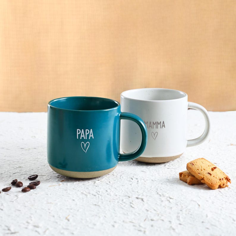 Engraved Ceramic Mug with Your Text, Custom Pottery Coffee Mug for Mom/Dad/Husband, Mug Engraved Gift, Custom Gifts Ideas, Bridesmaid Gifts