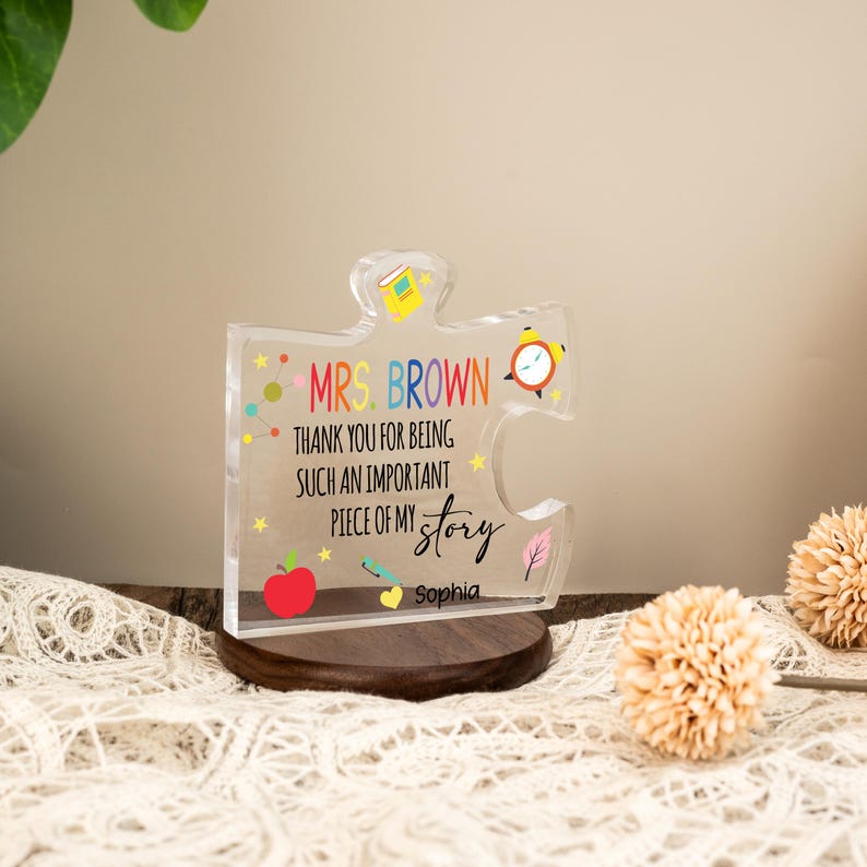 Personalized Teacher Plaque, Thank you Gifts for Teacher, Appreciation Gift for Her and Him, Teacher Appreciation Gift, End of Term Keepsake