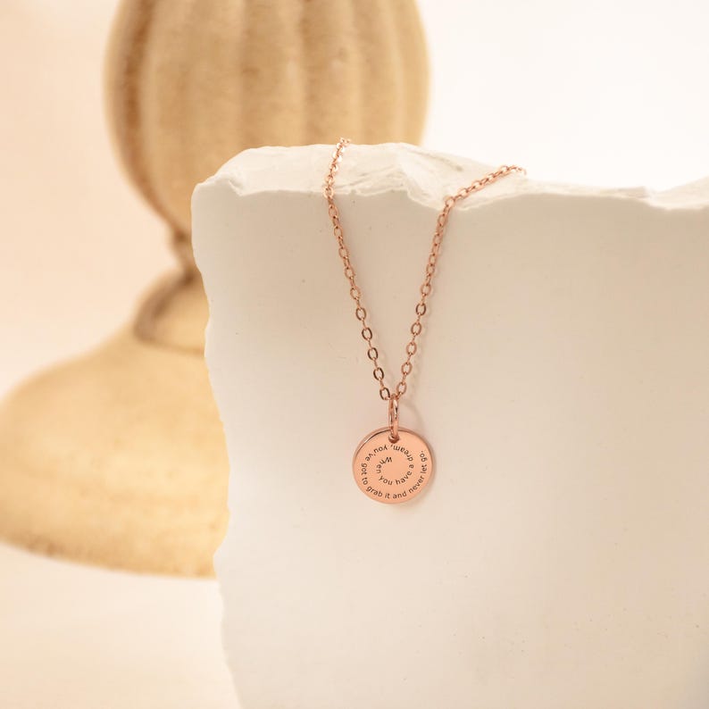 Personalized Quote Text Necklace, Message Necklace, Mantra Scripture Verse Book Song Lyric, Song Lyric Scripture Verse, Christmas Gift